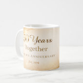 50 Year Anniversary Mug Golden Wedding Anniversary コーヒーマグカップ (正面左)