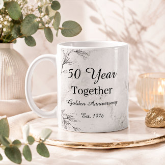 50 Year Anniversary Mug Golden Wedding Anniversary コーヒーマグカップ