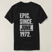 50 Year Old 50th Birthday Gift  Epic Since June 19 Tシャツ (デザイン正面)