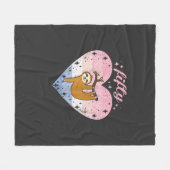 50 Year Old Cute Sloth Birthday Girl 50th B-day T- フリースブランケット (正面(横))