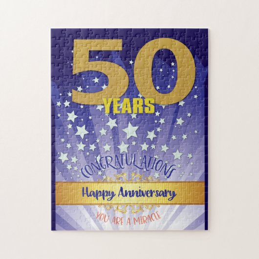 50 Year Recovery Anniversary Bold Numeral ジグソーパズル (縦)