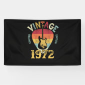 50 Years 1972 Guitar Pick 50th Birthday Guitarist 横断幕 (横)