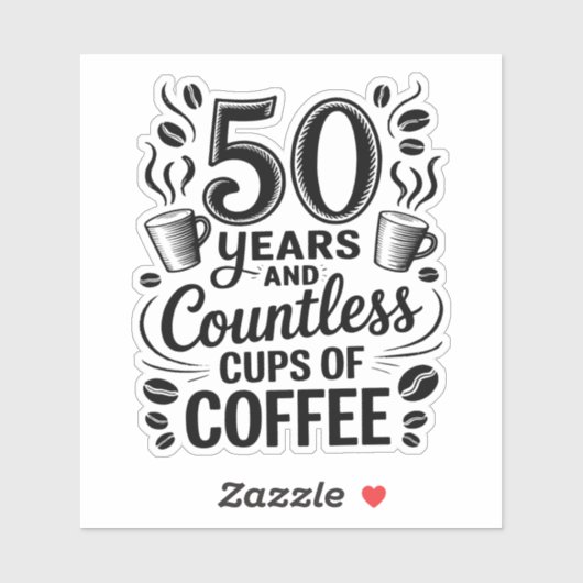 50 Years and Countless Cups of Coffee  シール (シート)