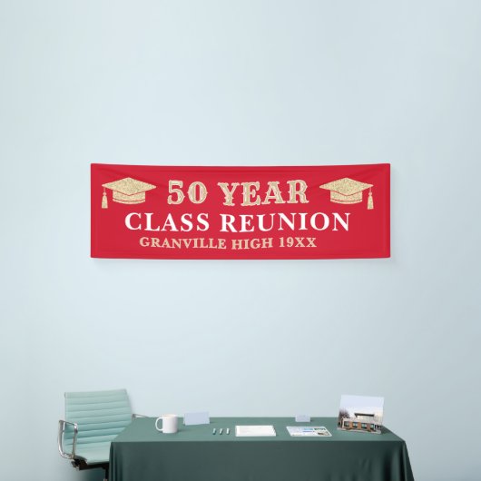 50 Years! LARGE 8 FT Class Reunion banner 横断幕 (トレードショー)