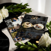 50 Years Love Infinity Photo Collage Anniversary 招待状