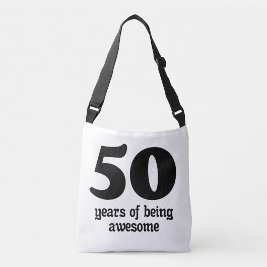 50 years of being awesome クロスボディバッグ (正面)