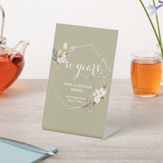 "50 Years of Forever: An Anniversary to Remember"  台座サイン (インサイチュ)