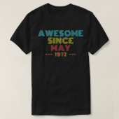 50 Years Old Awesome Since May 1972 50th Birthday  Tシャツ (デザイン正面)