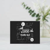 50 Years Old Bday Math Teacher 50th Birthday Gift ポストカード (スタンド正面)