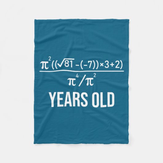 50 Years Old Equation Funny 50th Birthday Math  フリースブランケット (正面)