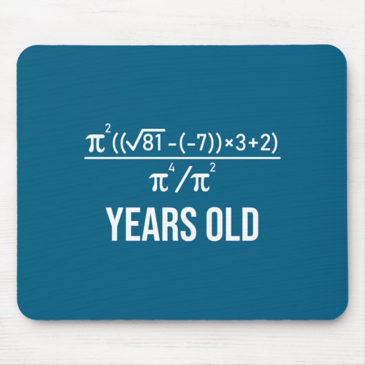 50 Years Old Equation Funny 50th Birthday Math マウスパッド (正面)