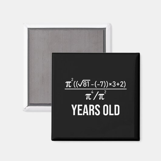 50 Years Old Equation Funny 50th Birthday Math  マグネット (正面/裏面)