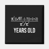 50 Years Old Equation Funny 50th Birthday Math  マグネット (正面)