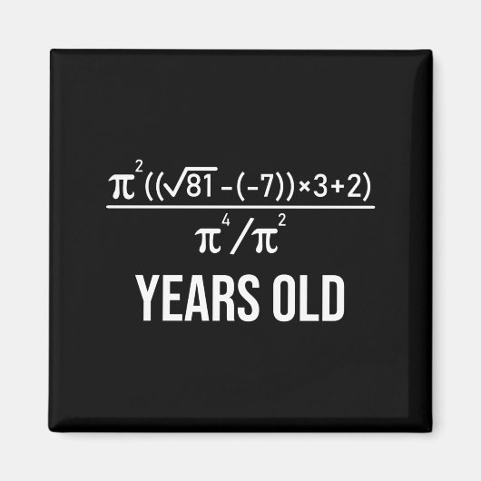 50 Years Old Equation Funny 50th Birthday Math  マグネット (正面)