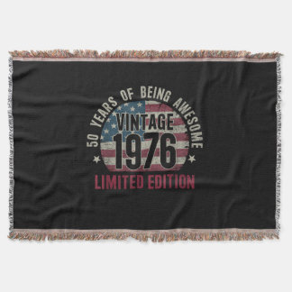 50 Years Old Vintage 1976 50th Birthday Limited Ed スローブランケット