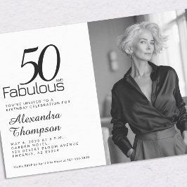 50and Fabulous 50th Birthday Party Invitation 招待状