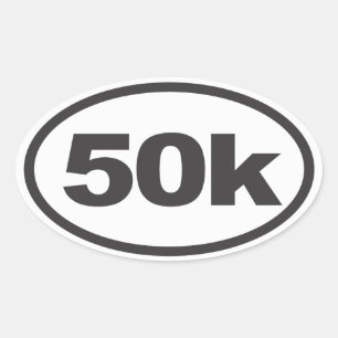 50Kウルトラオーバルランニングデカール 楕円形シール