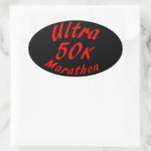 50Kウルトラマラソン 楕円形シール (バッグ)