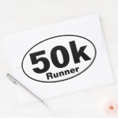 50Kランナーオーバルステッカー 楕円形シール (封筒)