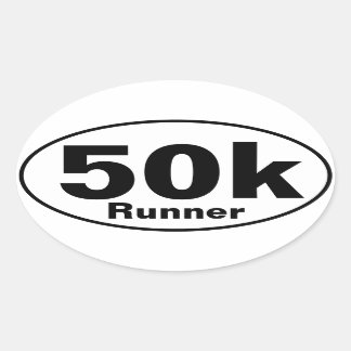 50Kランナーオーバルステッカー 楕円形シール