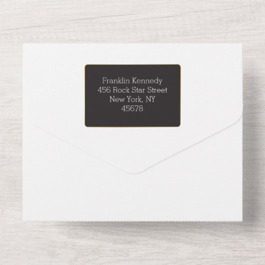 50Mens 🎸🤣ロックスター誕生日ギターファンキーおもしろい オールインワン招待状 (裏面)