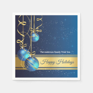 50pcs Christmas Paper Napkin Modern Tree Baubels スタンダードカクテルナプキン