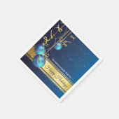 50pcs Christmas Paper Napkin Modern Tree Baubels スタンダードカクテルナプキン (角)