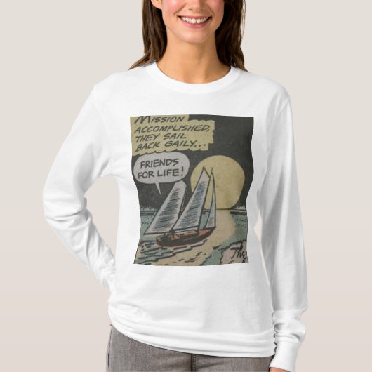 50sアドベンチャー漫画 |最高のクラシック漫画 tシャツ (正面)
