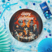 50sコスチュームとカクテルヴィンテージハローウィンパーティ ペーパープレート (パーティー)