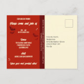 50sコスチュームカクテルアダルトハロウィーン招待状 ポストカード (裏面)