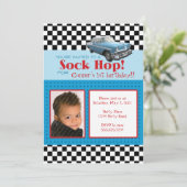 50'sスタイルのリーゼント・バースデー写真招待状 招待状 (スタンド正面)