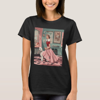 50sスタイルプードルスカートダンスヴィンテージトゥイルズグラフ tシャツ
