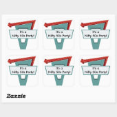 50sダイナーサイン1ステッカー スクエアシール (シート)