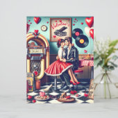 50sダイナーバレンタインスクラップブック紙 (スタンド正面)