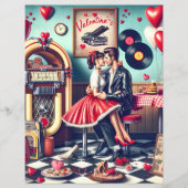 50sダイナーバレンタインスクラップブック紙 (正面)