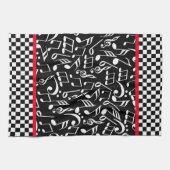 50'sダイナーミュージカルノートのキッチンタオル キッチンタオル (横)