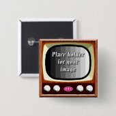 50sテレビのテンプレート 缶バッジ (正面&裏面)