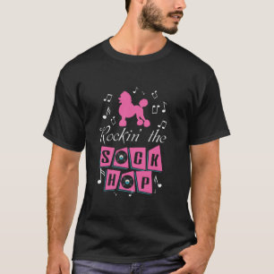 50sヒップホップレトロ1950sパーティーヴィンテージダンスドギー tシャツ