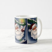 50sレトロのすてきなサンタクロースのヴィンテージのクリスマス コーヒーマグカップ (正面右)