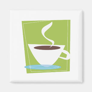 50sレトロのコーヒーのコップのグラフィック マグネット