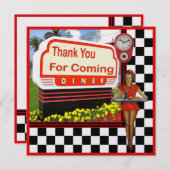 50sレトロダイナーサンキューカード サンキューカード (正面/裏面)