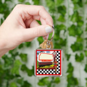 50sレトロダイナ空白のー キーホルダー (手)