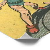 50s漫画すごいヒーローヴィンテージ漫画ゴールデンエイジc ポスター (角)