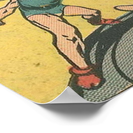 50s漫画すごいヒーローヴィンテージ漫画ゴールデンエイジc ポスター (角)