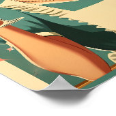 50s漫画ブックスタイルおもしろいグルメdivaキッチン ポスター (角)