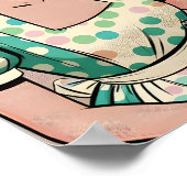 50s漫画本スタイル真空おもしろいセラピーキッチン ポスター (角)