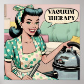 50s漫画本スタイル真空おもしろいセラピーキッチン ポスター (正面)