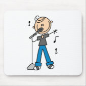 50s男性の歌手の棒の姿のTシャツおよびギフト マウスパッド (正面)