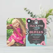 50s Fifties Sock Hop Rock誕生日転が写真 招待状 (スタンド正面)