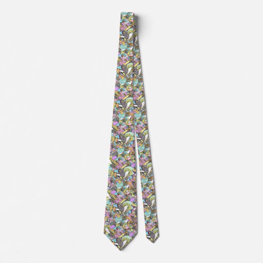 50s psychedelic mushrooms tie ネクタイ (正面)